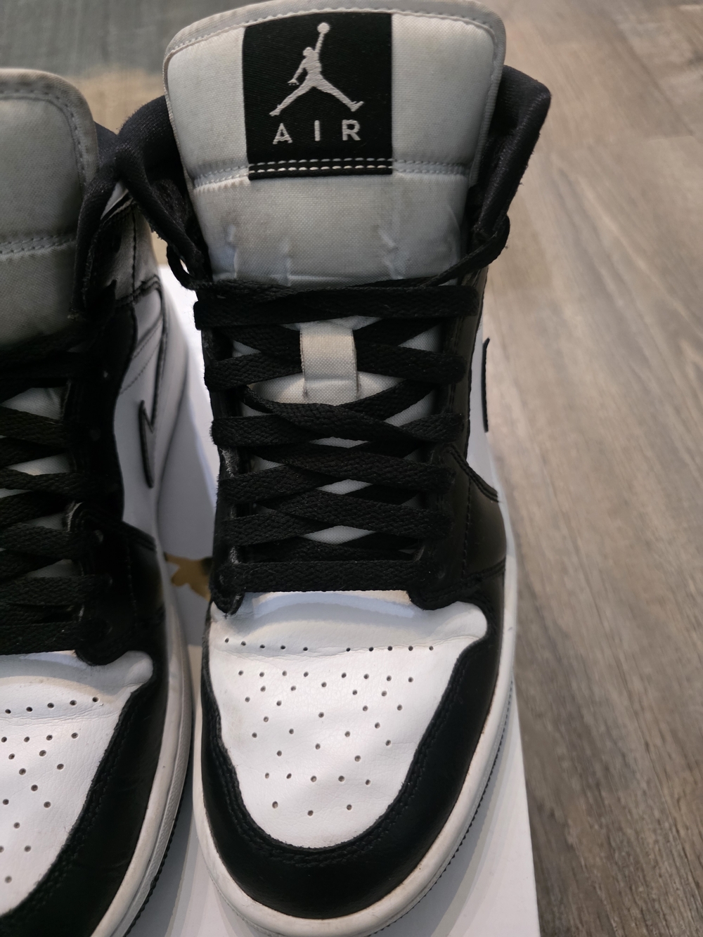 Nike Jordan Black & White High-Top Sneakers - Picture 7 of 14